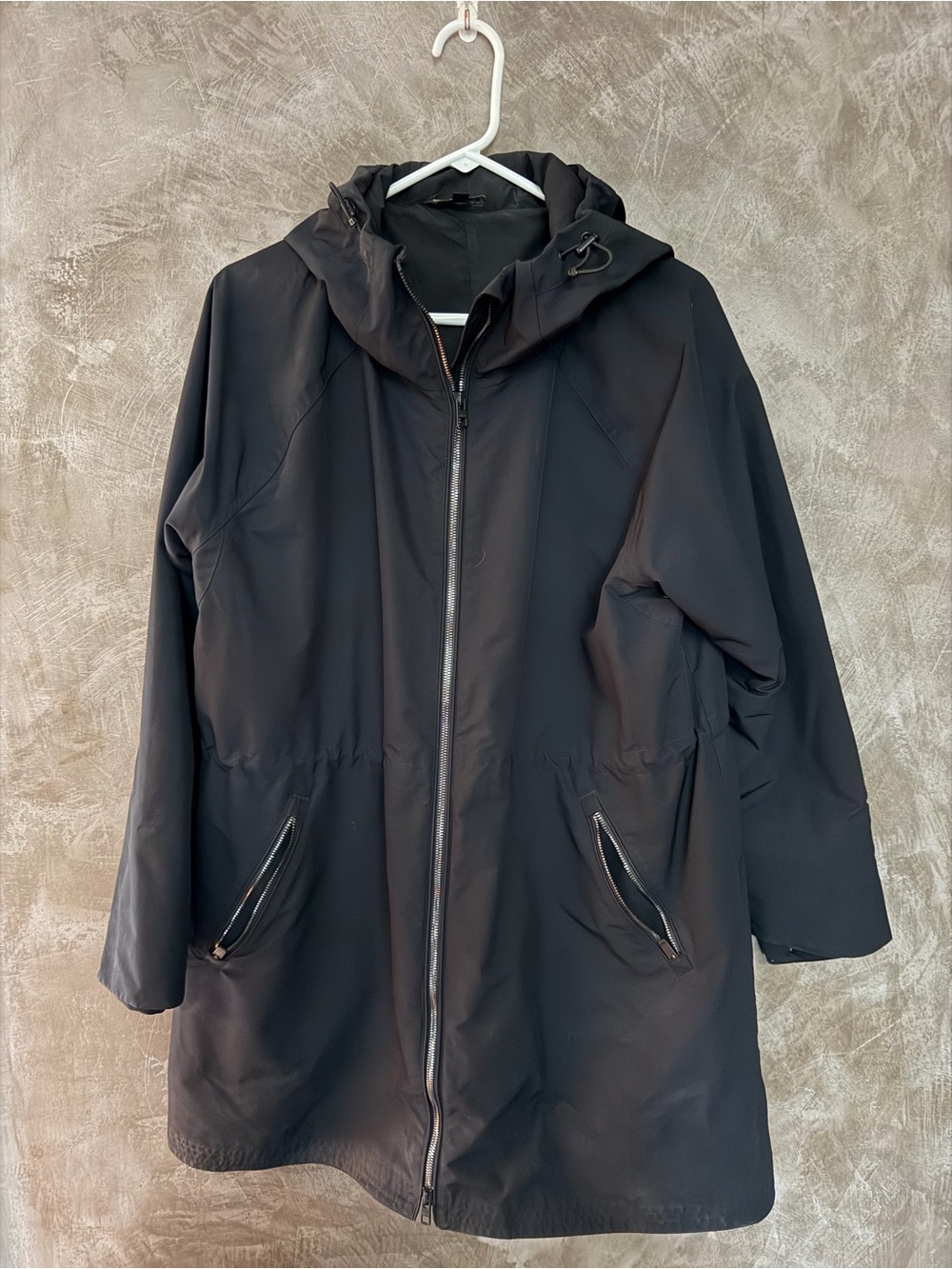 Black Hooded Women’s Jacket with Full Zip